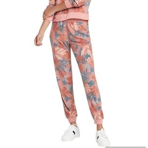 L*Space Skylar fun stylish Pumpkin floral cotton french terry jogger sweatpant